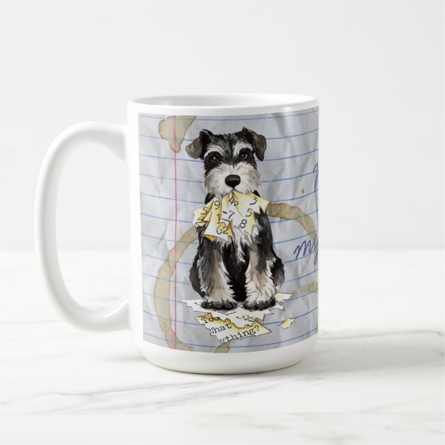 Mein Zwergschnauzer aß meinen Unterrichtsplan Kaffeetasse (Links)