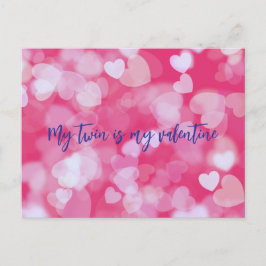 Mein Zwilling ist mein Valentine Postkarte