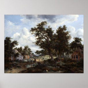 Meindert Hobbema und Abraham Storck A Wooded Lands Poster