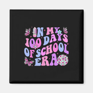 Meine 100 Tage der Schule Zeitalter Retro Disco 10 Magnet