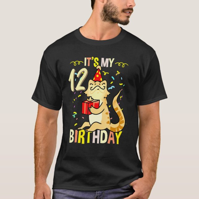 Meine 12. Geburtstagsbärenechse T-Shirt (Vorderseite)