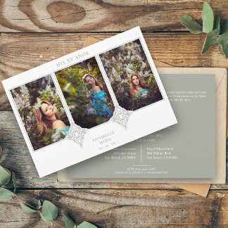 Meine 15 Jahre Spanisch 3 Fotos setzen den Spitzen Einladung