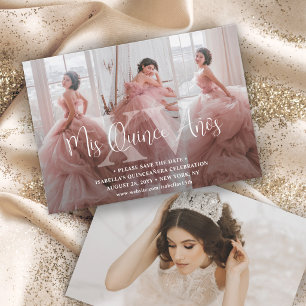 Meine 15. Quinceañera-Foto-Collage 15. Geburtstag Save The Date