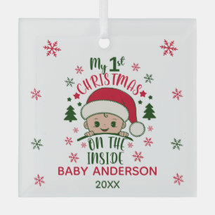 MEINE 1. CHRISTMAS INNERHALB ORNAMENT AUS GLAS