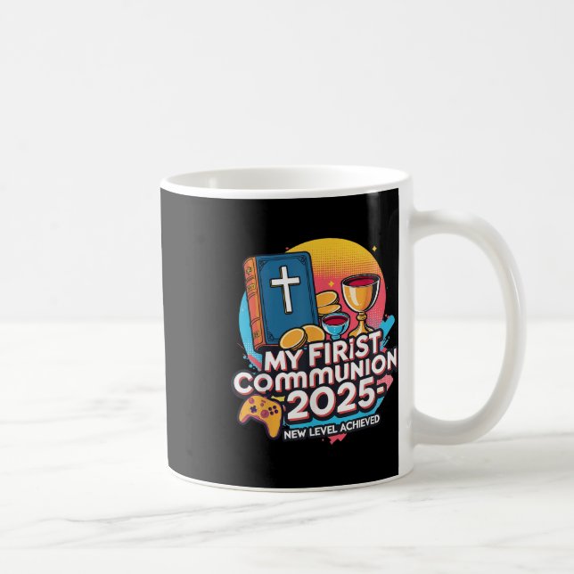 Meine 1. Erstkommunion 2025 Videospiel-Controller  Kaffeetasse (Rechts)