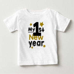 Meine 1. Neujahrs-Goldstars Baby T-shirt