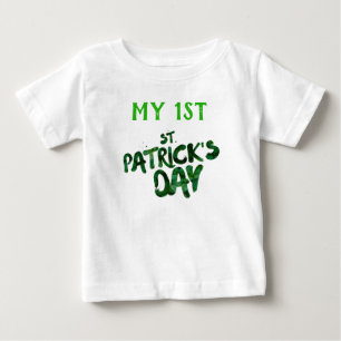 Meine 1. St. Patrick's Day grüne Typografie Baby T-shirt
