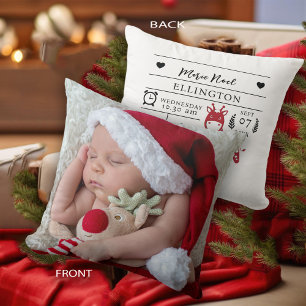 Meine 1. Weihnachten Neugeborenes Baby Geburtsstat Kissen