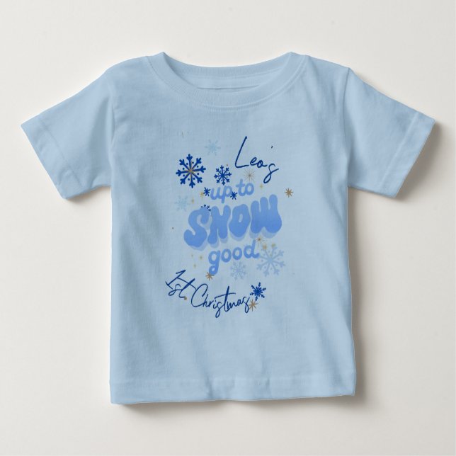 Meine 1. Weihnachtsneuheit Funny Quote Boys Baby T-shirt (Vorderseite)