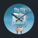 Meine 40. Geburtstagsmauer Runde Wanduhr<br><div class="desc">Meine 40. Geburtstagsprodukte für Lieben, Freunde oder Familienmitglieder! Zeigen Sie ihnen, dass Sie sich kümmern oder sich an ihren wichtigen Tag erinnern, indem Sie ihnen ein Geschenk oder eine Karte mit einer Nachricht schicken. Erstellt mit einzigartigen individuellen Schriften und Illustrationen für diejenigen, die nur Liebe Unique und Novelty Styles! Entworfen...</div>