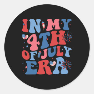 Meine 4. Juli Era Funny Patriotic USA American Fl Runder Aufkleber