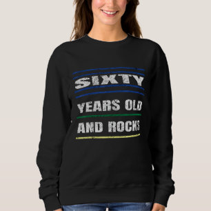 Meine 60. Geburtstagsidee Grafik Vintages Blueprin Sweatshirt
