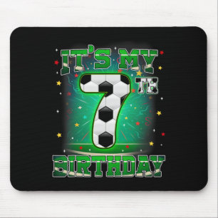 Meine 7. Geburtstags-Jungen-Fußball-7-Jahre-Party  Mousepad