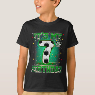 Meine 7. Geburtstags-Jungen-Fußball-7-Jahre-Party T-Shirt