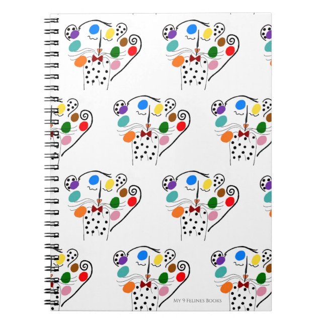 Meine 9 Felines Spiral Extravagant Pants (Spiral N Notizblock (Vorderseite)