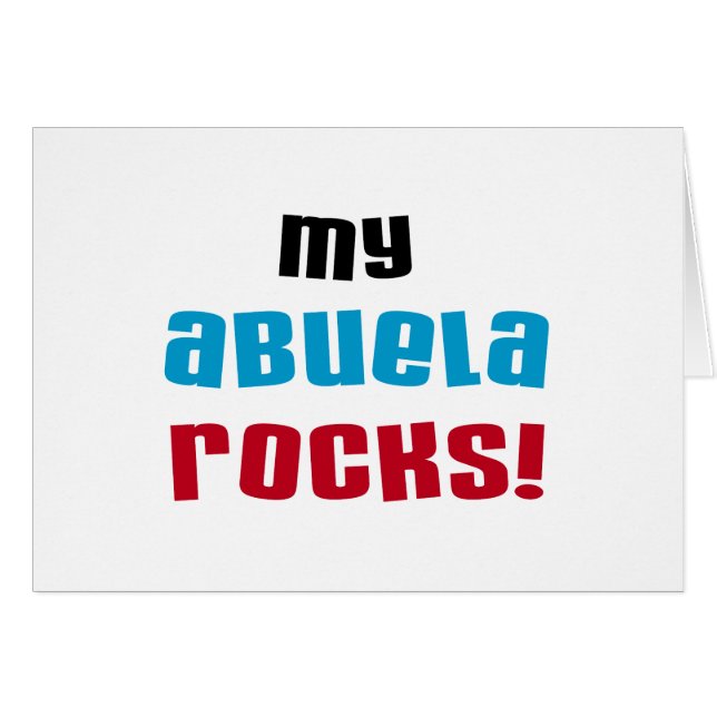 Meine Abuela Rocks T - Shirt und Geschenke (Vorderseite (Horizontal))