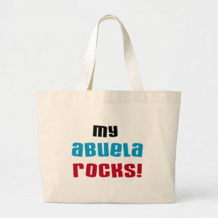 Meine Abuela Rocks T - Shirt und Geschenke Jumbo Stoffbeutel