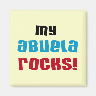 Meine Abuela Rocks T - Shirt und Geschenke Magnet
