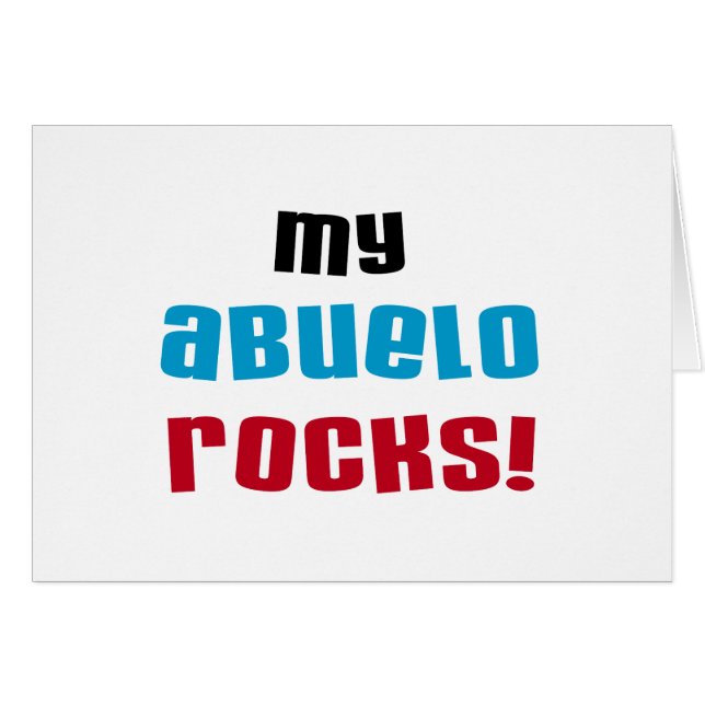 Meine Abuelo Rocks T - Shirt und Geschenke (Vorderseite (Horizontal))