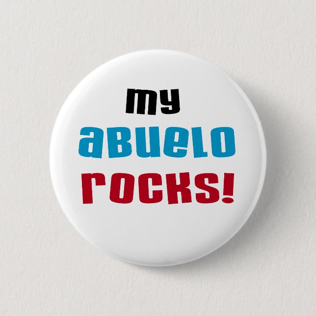 Meine Abuelo Rocks T - Shirt und Geschenke Button (Vorderseite)