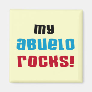 Meine Abuelo Rocks T - Shirt und Geschenke Magnet