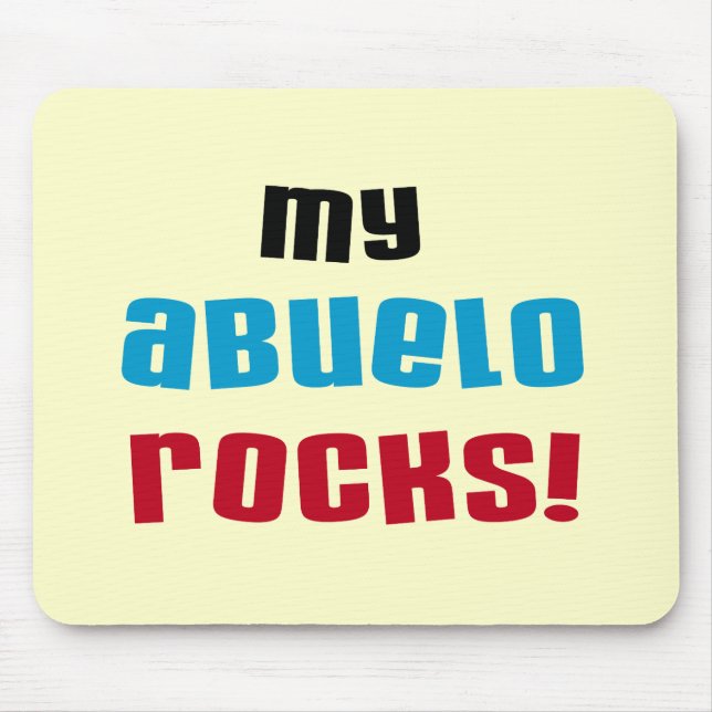 Meine Abuelo Rocks T - Shirt und Geschenke Mousepad (Vorne)