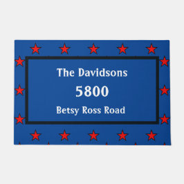 Meine Adresse auf einem Patriotikum Fußmatte