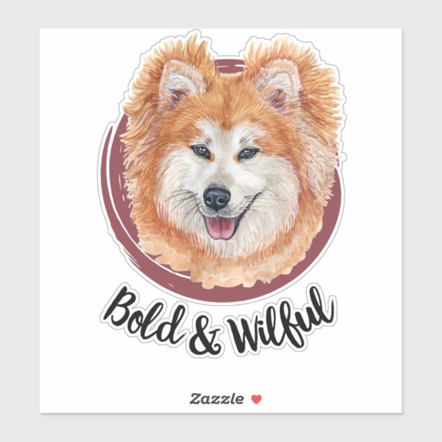 Meine Akita... Bold und Willful Aufkleber (Blatt)