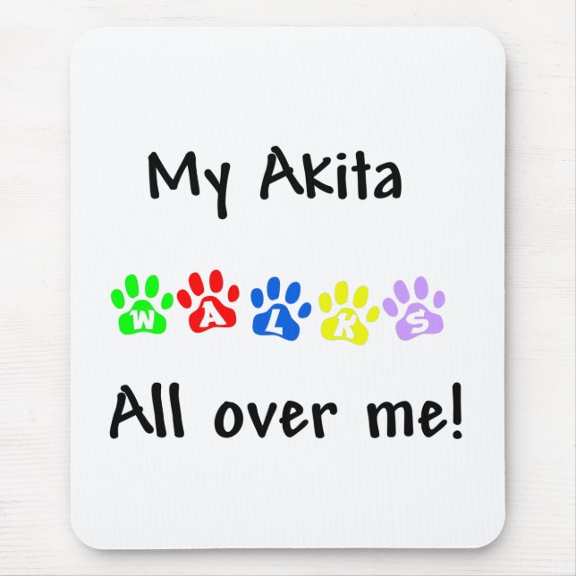 Meine Akita geht durch mich Mousepad (Vorne)