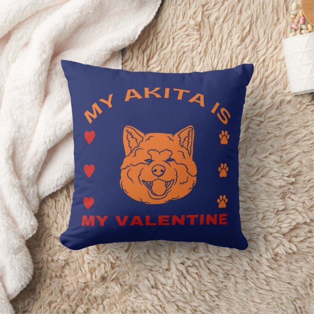 Meine Akita ist meine Valentine Funny Valentine Kissen (Decke)