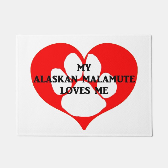 meine Alaskan-Malamute-Liebe Fußmatte (Vorderseite)