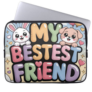 Meine allerbeste Freundin Grafik: Süßes Kaninchen  Laptopschutzhülle
