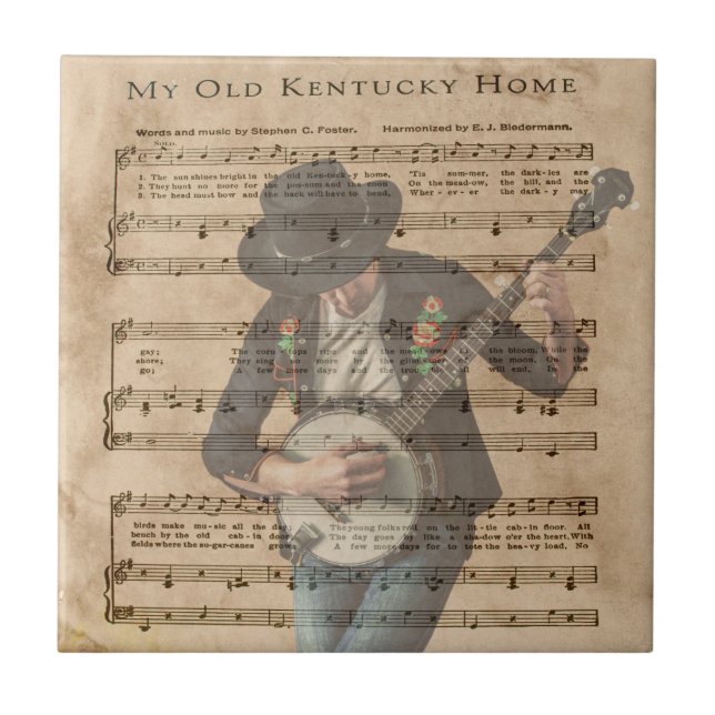 MEINE ALTE KENTUCKY ZUHAUSE FLIESE (Vorderseite)