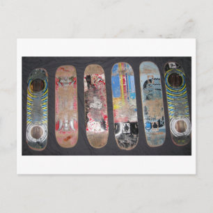 Meine alten Boards Postkarte