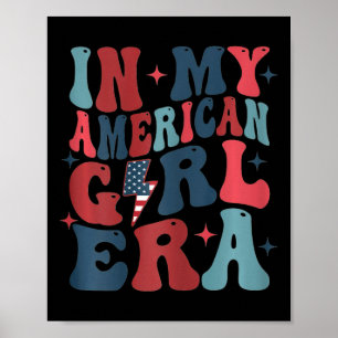 Meine amerikanische Mädchen-Ära Retro 4. Juli Vier Poster
