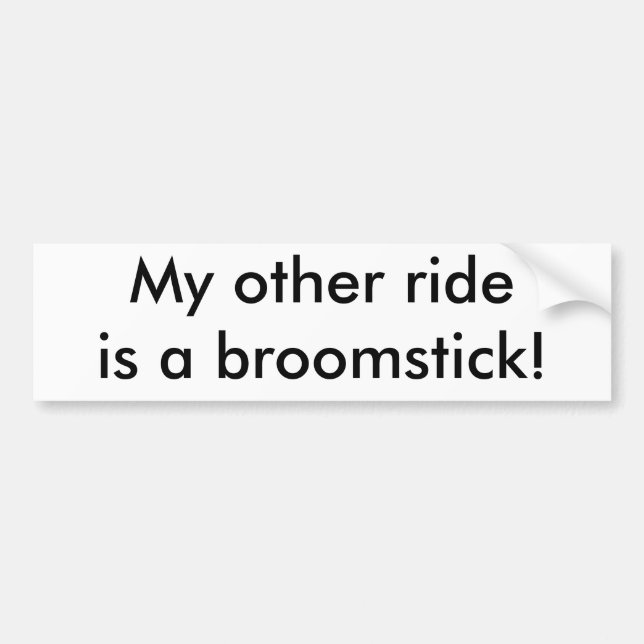 Meine andere Fahrt ist ein Broomstick! Autoaufkleber (Vorne)