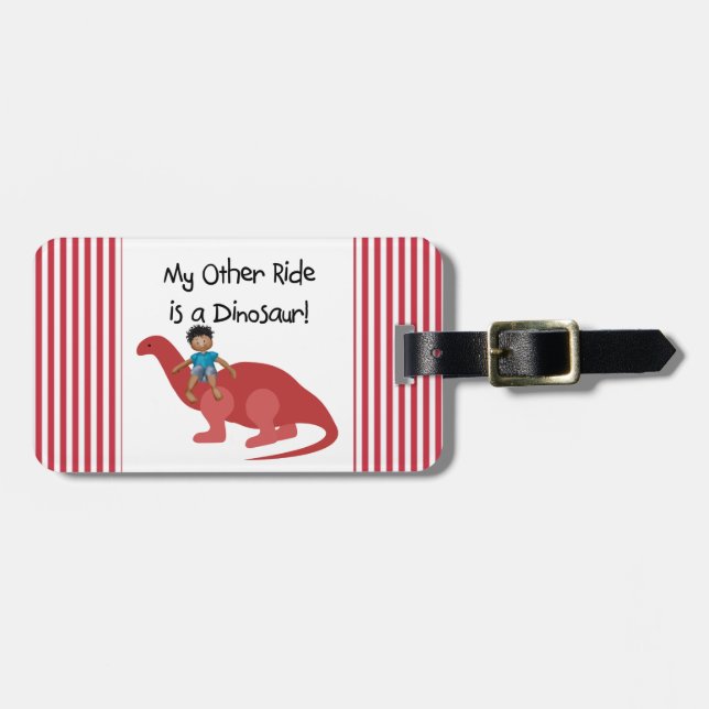 Meine andere Fahrt ist ein Dinosaurier OM Gepäckanhänger (Vorderseite horizontal)