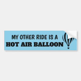 Meine andere Fahrt ist ein Heißluftballon Autoaufkleber