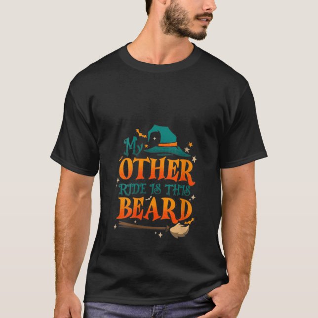 Meine andere Fahrt ist sein Bart Funny Witween Q T-Shirt (Vorderseite)