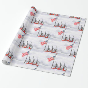 Meine Anerkennung gilt den Feuerwehrleuten der See Geschenkpapier