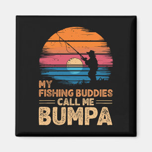 Meine Angelbuddies nennen mich Bumpa Retro Vintag Magnet