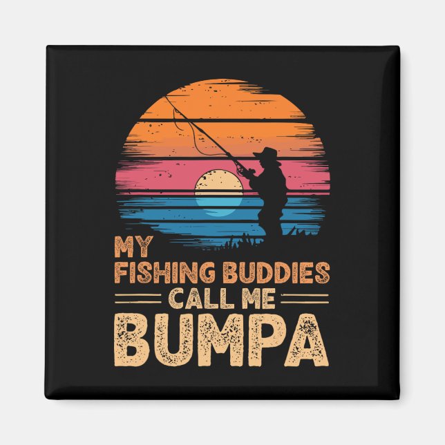 Meine Angelbuddies nennen mich Bumpa Retro Vintag  Magnet (Vorne)
