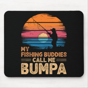 Meine Angelkumpels nennen mich Bumpa Retro Vintage Mousepad