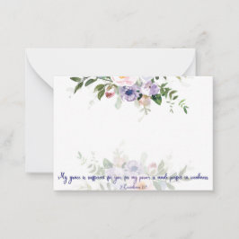 Meine Anmut ist ausreichend, pastellfarbene Aquare Mitteilungskarte