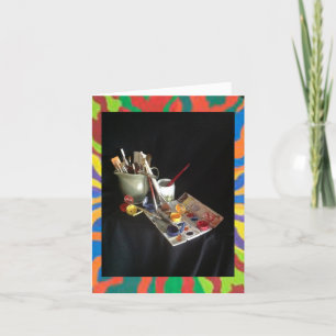 Meine Aquarellfarbenpalette der Primärfarben Karte