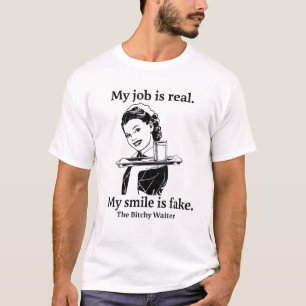 Meine Arbeit ist echt mein Lächeln ist das Fake de T-Shirt