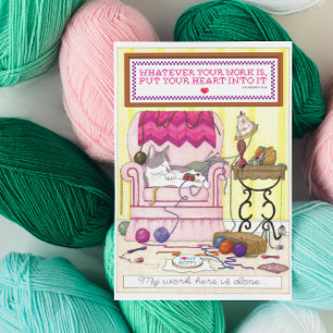 Meine Arbeit ist mit einer inspirierenden Postkart Postkarte