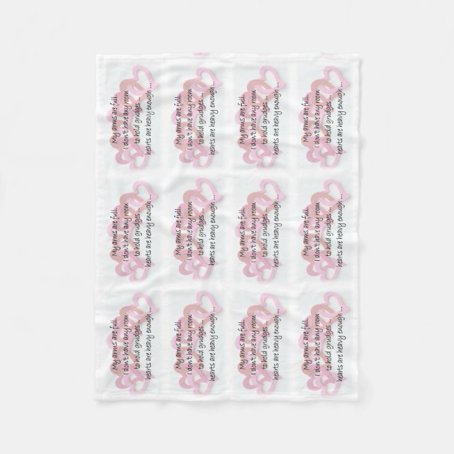 Meine Arme sind voll Fleecedecke (Vorderseite)