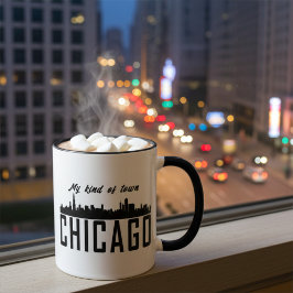 Meine Art Stadt Chicago City Skyline, Personalisie Tasse
