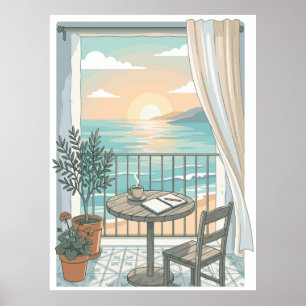 Meine Art von Morgen Gemütlicher Kaffee Sonnenau Poster